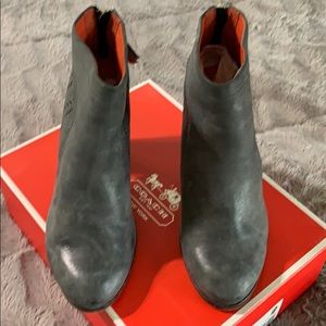 Coach- Honey Soft Grey Leather Booties